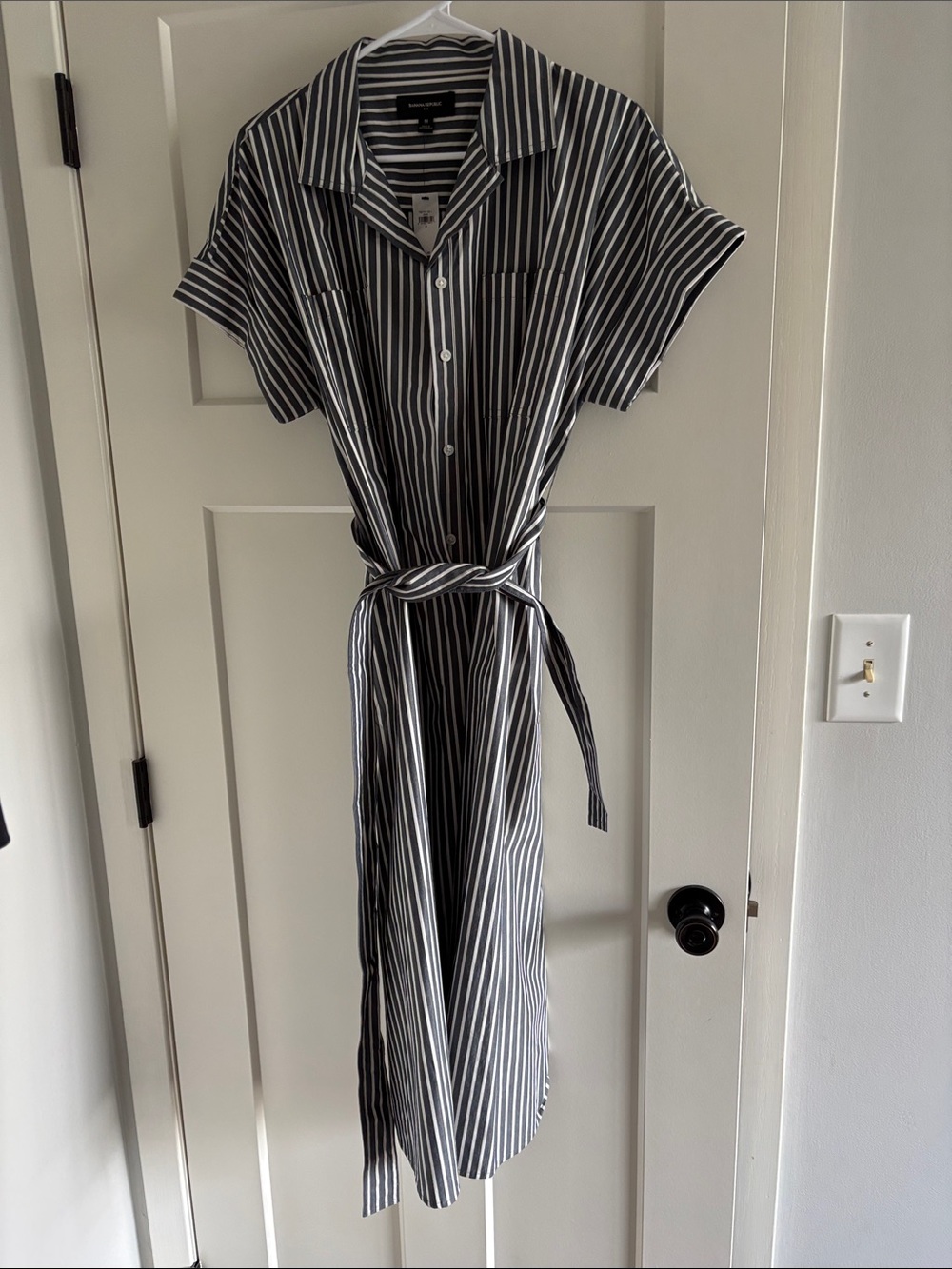 Banana Republic striped midi shirt dress